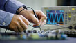 © Teerapong23 - Electronics technician, electronic engineering electronic repair,electronics measuring and testing, repair and maintenance concepts.
