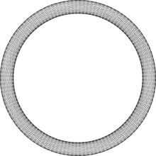 Black White Circular Frame With Copy Space