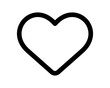 © Reiu - Heart icon. Black line heart symbol. Valentine's Day symbol.