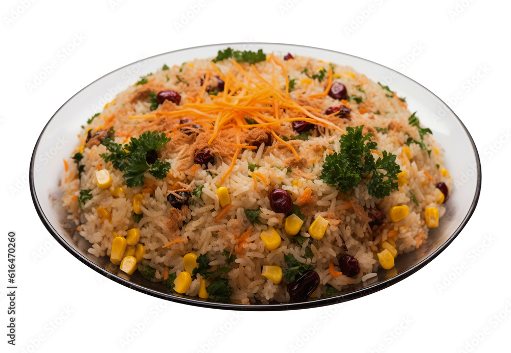 Chaufa rice on transparent background. Generative AI. Stock ...