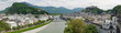 Panoramaansicht der Stadt Salzburg in Österreich