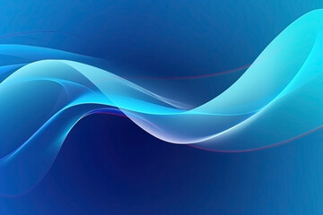 Wall Mural - Abstract minimalistic blue futuristic background. Ai generated