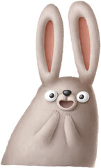 Aufkleber - Bunny cartoon character illustration