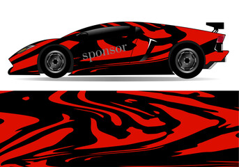 Abstract background racing sport car for wrap decal sticker design and vehicle livery