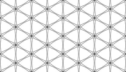 Seamless Geometric Hexagons and Triangles Pattern. Geometric Grid Structure.