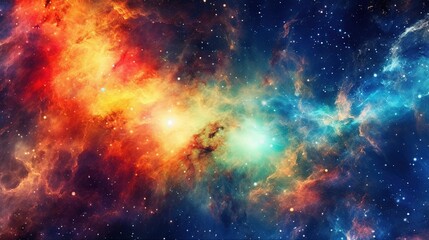 Wall Mural - stary night cosmos. universe science astronomy. colorful space galaxy cloud nebula. generative ai fo