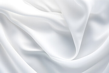 Wall Mural - White cloth background abstract,cloth satin,soft waves. 