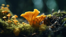 Mushroom In The Autumn HD 8K Wallpaper Stock Photographic Image