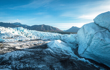 Wall Mural - Matanuska Glacier near Glenn Highway in Alaska.