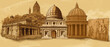 © jovannig - Ethiopia Famous Landmarks Skyline Silhouette Style, Colorful, Cityscape, Travel and Tourist Attraction - Generative AI