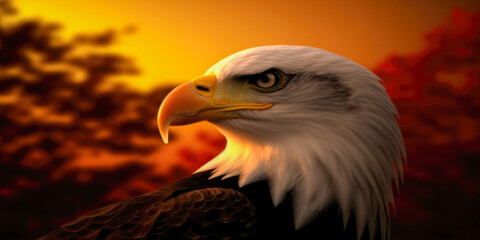 Wall Mural - A beautiful eagle - Generative AI