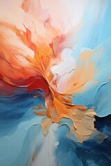 Poster - an abstract digital illustration with swirling colors like a mindful acrylic painting. generative ai