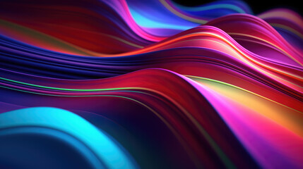 Wall Mural - Abstract wave background, technology futuristic backdrop wallpaper curve motion art texture
