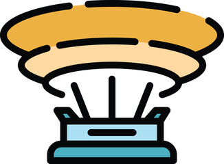 Wall Mural - program hologram projection icon. outline program hologram projection vector icon for web design iso
