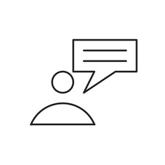 person with chat icon button, help service center icon, customer service icon button
