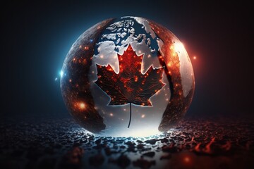 happy canada day, dominion . maple leafposter for celebrate national day of canada.1st of july celeb