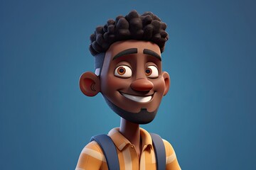 Black Male Software Developer Good Looking Backdrop With Copy Space Generative AI