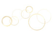 金色の輪、円形の重なり、和風　（アブストラクト）背景は透明