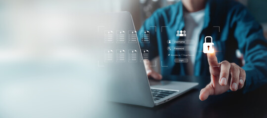 Technology Cybersecurity internet network concept, user privacy security and encryption, secure internet access Future technology and cybernetics, internet security.