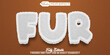 © Anka Design - White Fur Vector Editable Text Effect Template
