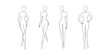 © liu_miu - Fasion woman templates for clothes. Female mannequin for fashion designs. Vector illustration isolated in white background