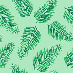 Naklejka na meble Tropical palm leaves branches, flower decoration