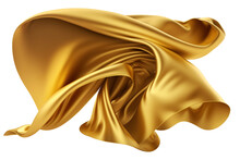 Golden Silk. Ai. Cutout On Transparent	