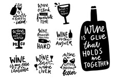 Wine Hand Lettering Illustration For Your Design
