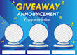 © Bamsparkyu - Giveaway winner announcement social media post banner template
