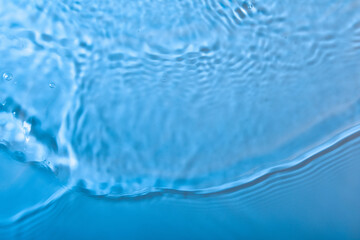 Wall Mural - transparent blue clear water or wavy water texture background