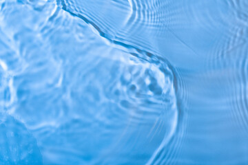 Wall Mural - transparent blue clear water or wavy water texture background