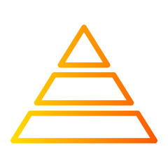 Wall Mural - pyramid chart icon 