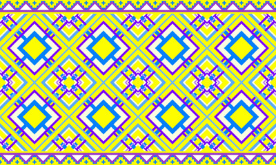 Wall Mural - Abstract ethnic geometric pattern design for background or wallpaper.