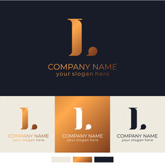 Sticker - L logo. L letter logo template elements. personal monogram. Vector elegant logo. letter L logo design letter L luxurious