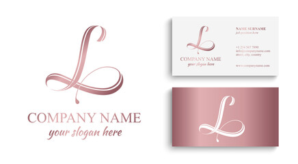 Sticker - L logo. L letter logo template elements. personal monogram. Vector elegant logo. letter L logo design letter L luxurious