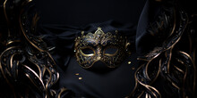 Venetian Mask Carnival Dark Black Masquerade Mardi Gras Symbol