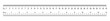 A white ruler marked with centimeters, inches and combined rectangular shapes. Output inch line. Vector graphics on a white background.
