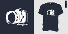 Camera Symbol T-shirt Design Ready For Print, Technology, Typography Style. Vector Illustration