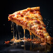© Hamza - Melting Cheese Pizza Slice Generated with AI