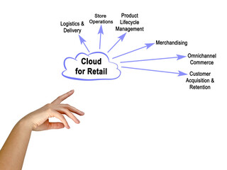 Wall Mural - Use of Cloud Computing for Retail