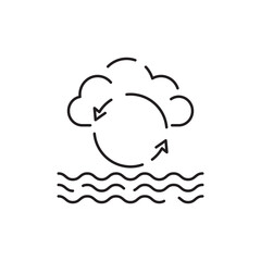 Sticker - Icon line water. Drop liquid drink vector pictograms isolated on a white background