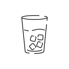 Sticker - Icon line water. Drop liquid drink. Purification, pollution, healthy vector pictograms isolated on a white background