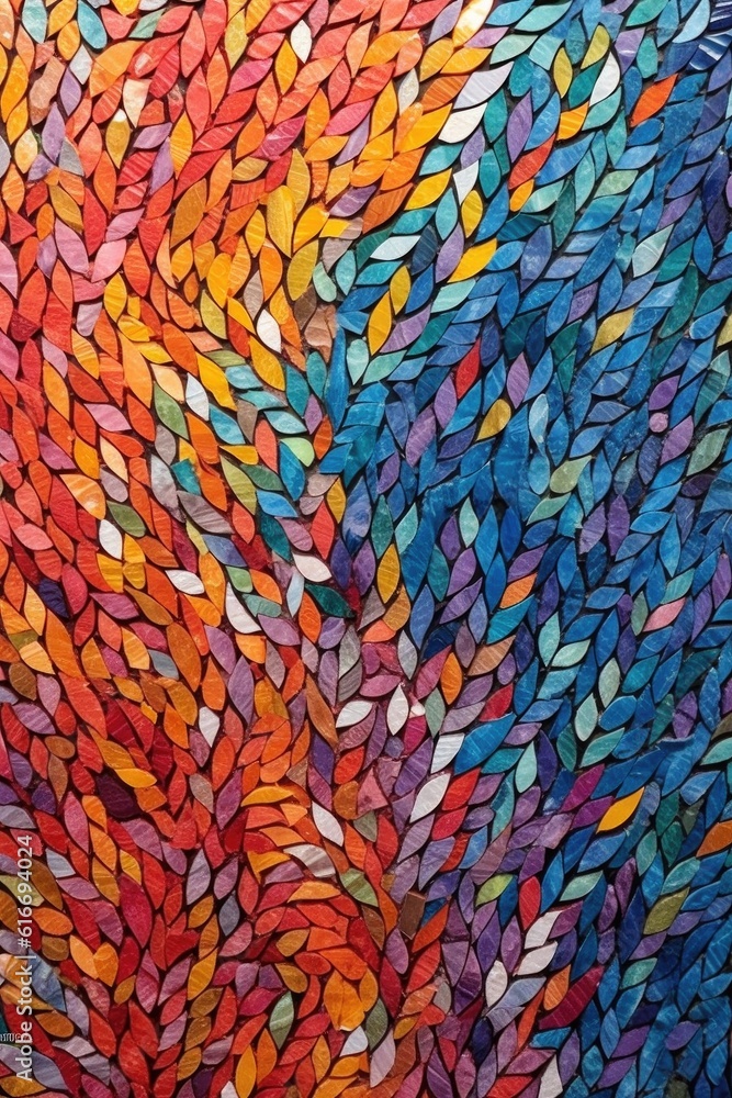 Unity Motive Pattern colorful mosaic pattern symbolizing unity in diversity, created with ...