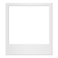 Fototapete - Empty white photo frame. Realistic photo card frame mockup - stock vector