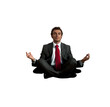 © alphaspirit - businessman does yoga exercise to relax himself
