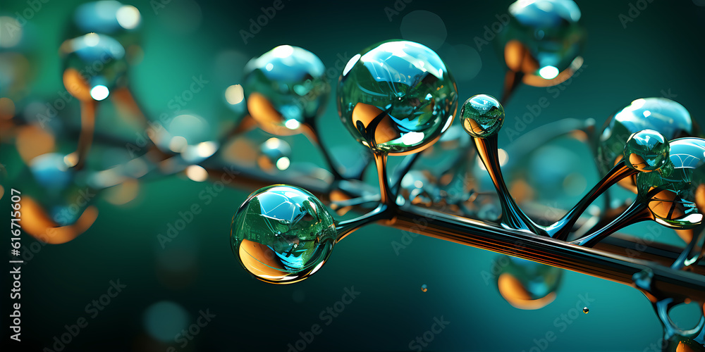 Green Hydrogen H2 gas molecule. Production of green hydrogen energy ...