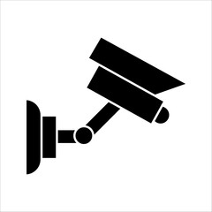 Canvas Print - Fixed CCTV, Security Camera Icon Vector Template Illustration Design, on white background.