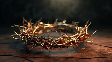 Crown Of Thorns Jesus Christ. Generative Ai