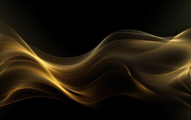 Black and Gold Wavy Fluid Background