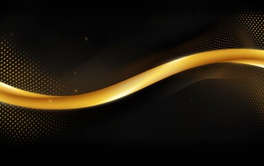 Black and Gold Abstract Wave Background